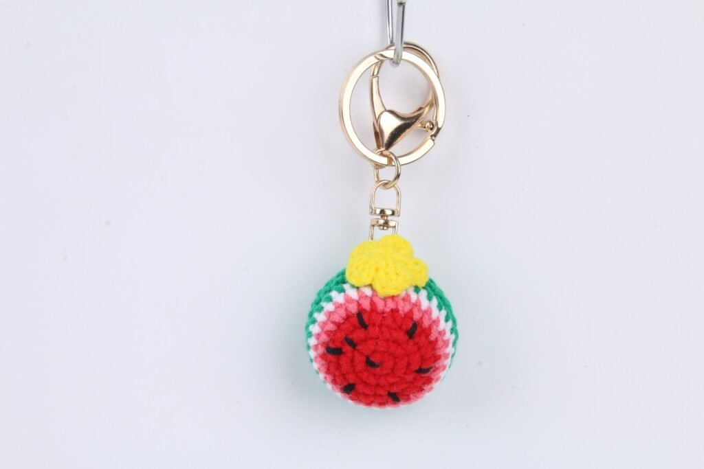 Crochet Watermelon Keychain