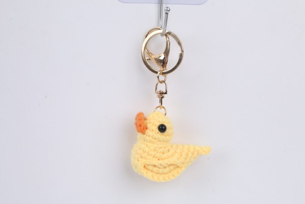 Crochet Yellow Duck Keychain