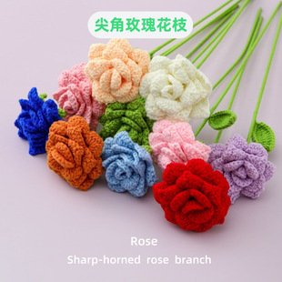 Rose Crochet Flower Decor | LY-694588489900
